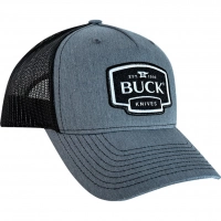 Бейсболка Buck Gray Logo Patch Cap, серо-черная купить в Владимире