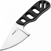 Нож с фиксированным клинком шейный Chad Los Banos Design SFB Neck, Boker Plus 02BO321, сталь 440C Satin, рукоять стеклотекстолит G10 купить в Владимире