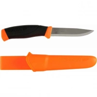 Нож с фиксированным лезвием Morakniv Companion F серрейтор, сталь Sandvik 12С27, рукоять резина/пластик купить в Владимире