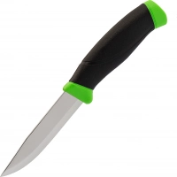 Нож с фиксированным лезвием Morakniv Companion Green, сталь Sandvik 12C27, рукоять пластик/резина, зеленый купить в Владимире