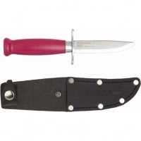 Нож с фиксированным лезвием Morakniv Scout 39 Safe Cerise, сталь Sandvik 12С27, рукоять береза, розовый купить в Владимире