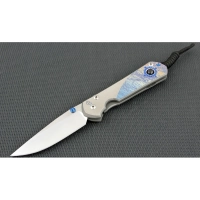 Нож складной Chris Reeve Large Sebenza 21 Almandine Cabochon, сталь CPM-S35VN, рукоять титан купить в Владимире