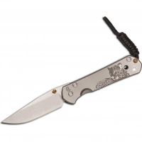 Нож складной Chris Reeve Large Sebenza 21, сталь CPM S35VN, рукоять титан с рисунком Leopard купить в Владимире