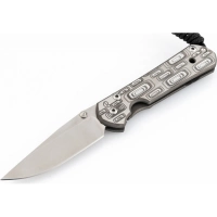 Нож складной Chris Reeve Large Sebenza 21, сталь CPM S35VN, рукоять титан с рисунком Perception купить в Владимире