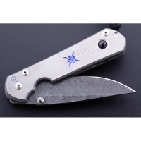 Нож складной Chris Reeve Large Sebenza 21 Unique Graphics, сталь дамаск, рукоять титан купить в Владимире