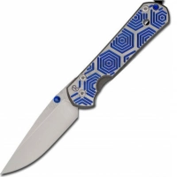 Нож складной Chris Reeve Large Sebenza, сталь CPM S35VN, рукоять титан с рисунком Blue Hex купить в Владимире