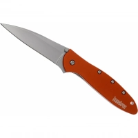 Складной нож Leek — Kershaw 1660OR, сталь Sandvik™ 14C28N, рукоять анодированный алюминий оранжевого цвета купить в Владимире