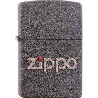 Зажигалка ZIPPO, латунь с покрытием Iron Stone™, серая с фирменным логотипом, матовая, 36x12x56 мм купить в Владимире